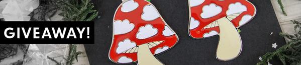 Mushroom Cloud Earrings Giveaway