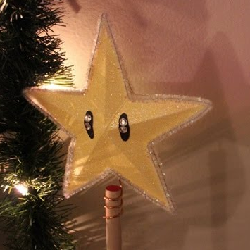 Mario star store tree topper