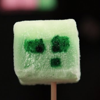 Minecraft Jello Slime Ice cream Pops