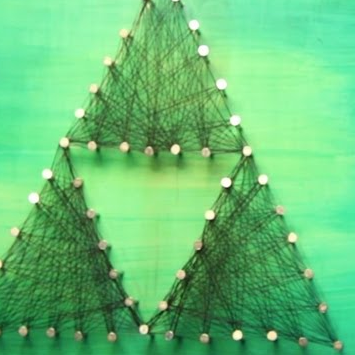 Zelda Triforce Nail Thread Art