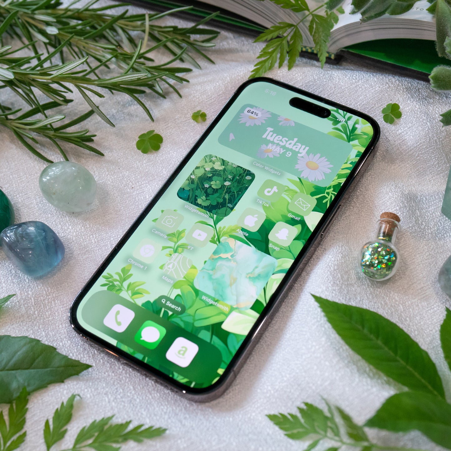 
                  
                    Green Aesthetic iPhone Icon Set
                  
                