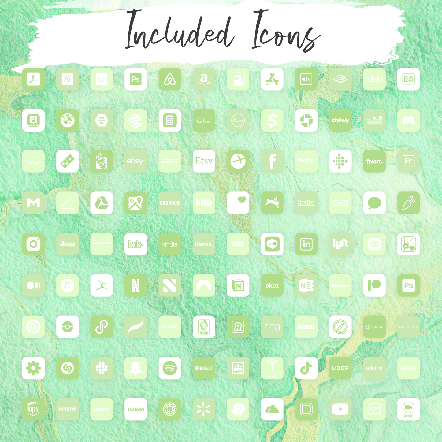 
                  
                    Green Aesthetic iPhone Icon Set
                  
                