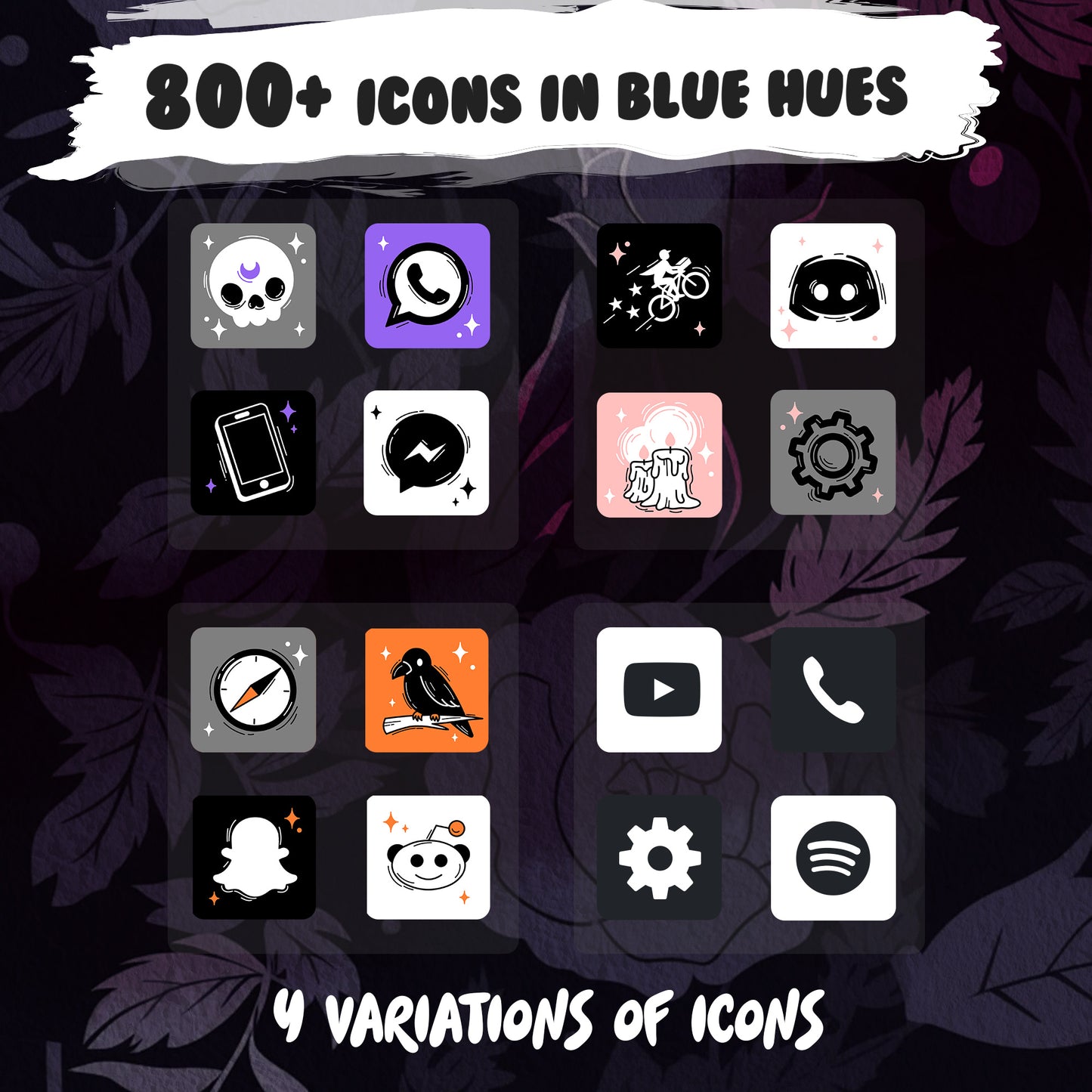 
                  
                    Spooky Themed iPhone Icon Set - Includes 800+ Icons with Bonus Wallpapers and Widgets in Halloween Colors, Perfect for a Personalized Spooky iOS Aesthetic
                  
                