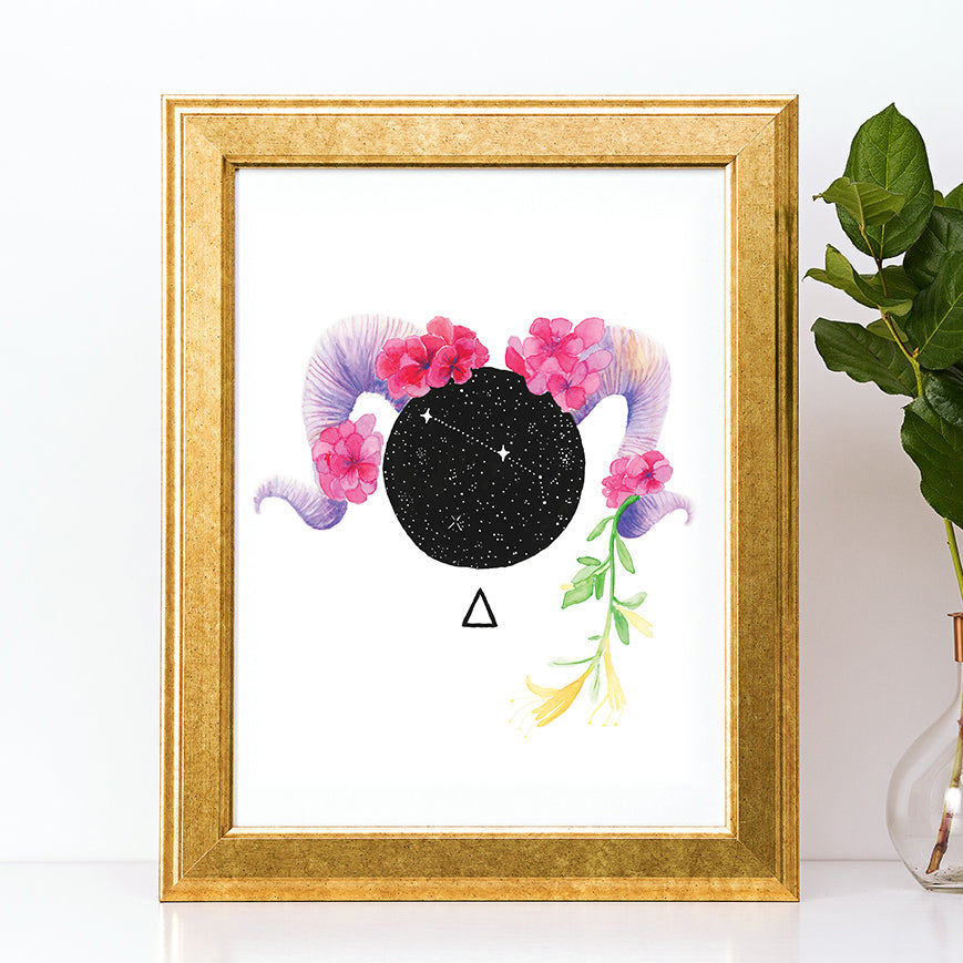 Zodiac Aries Art Print by Tiffyquake