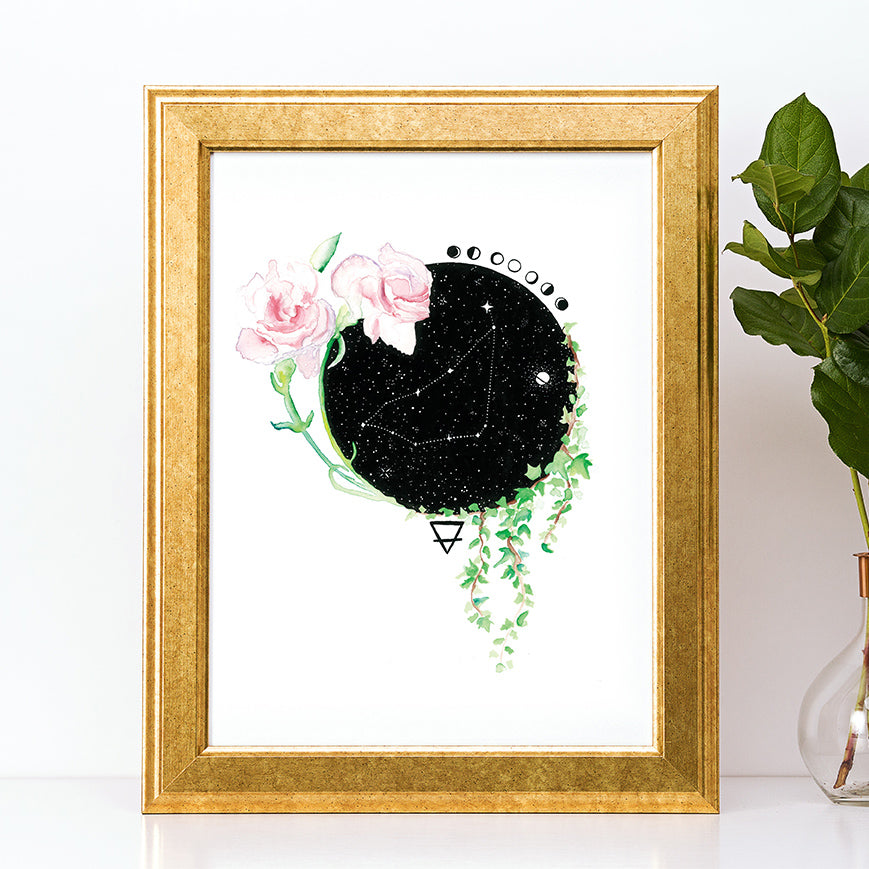 Zodiac Capricorn Art Print by Tiffyquake