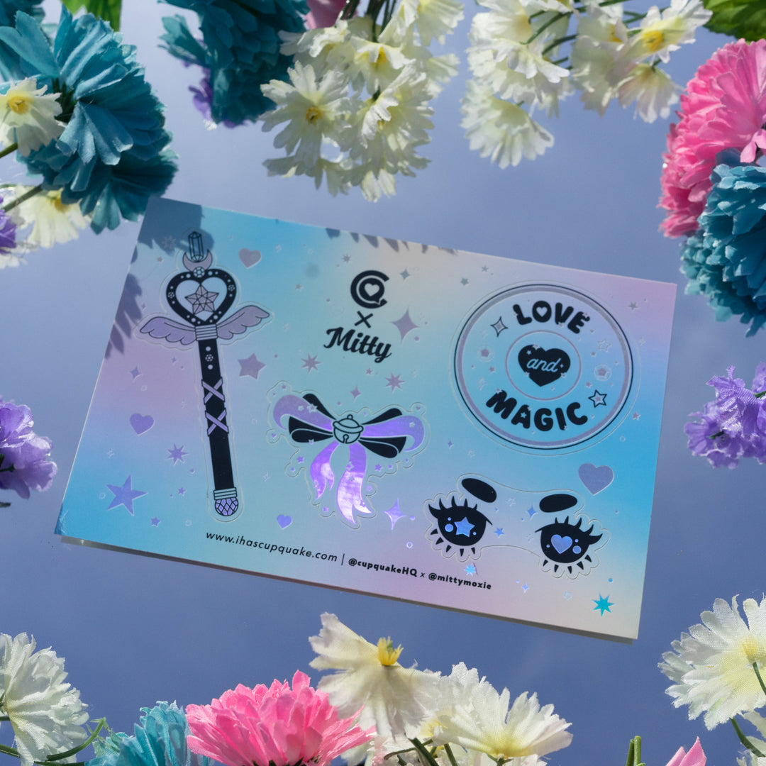 Love & Magic Prism Sticker Sheet (Cupquake x Mitty)