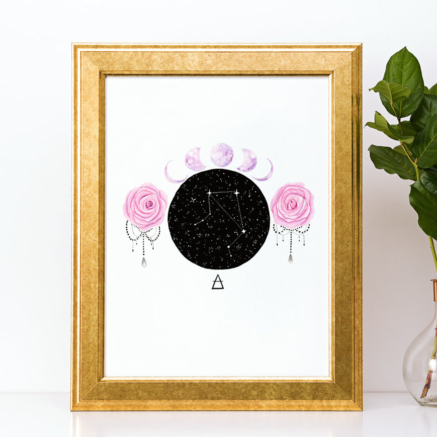 Libra Zodiac Art Print by Tiffyquake