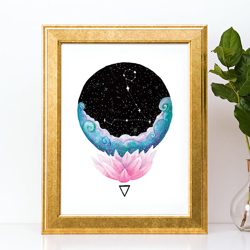 Zodiac Pisces Art Print by Tiffyquake