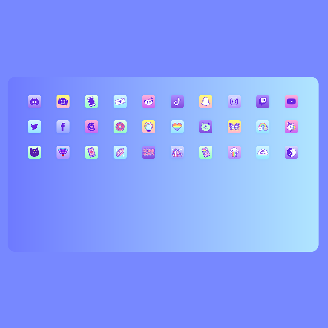 iOS 14 Neon Icon & Widget Pack by iHasCupquake
