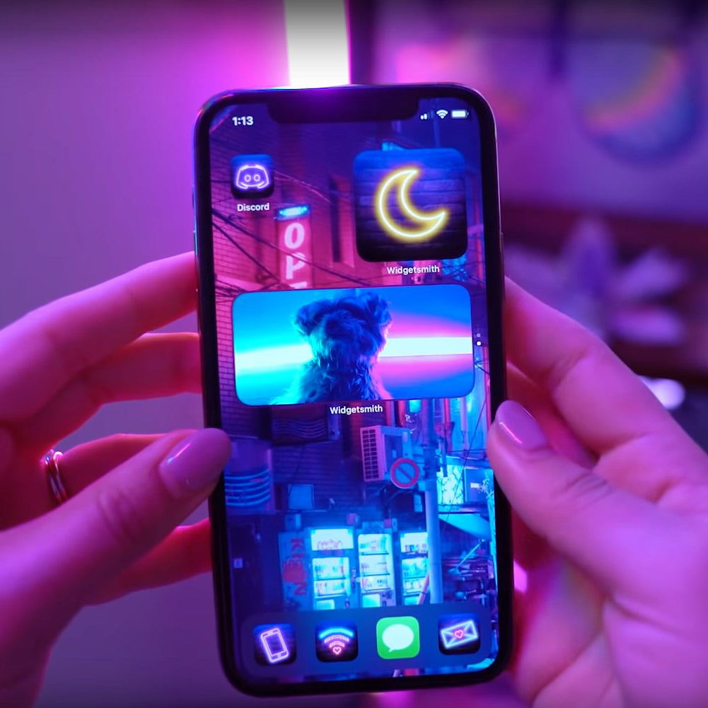 iOS 14 Neon Icon & Widget Pack by iHasCupquake