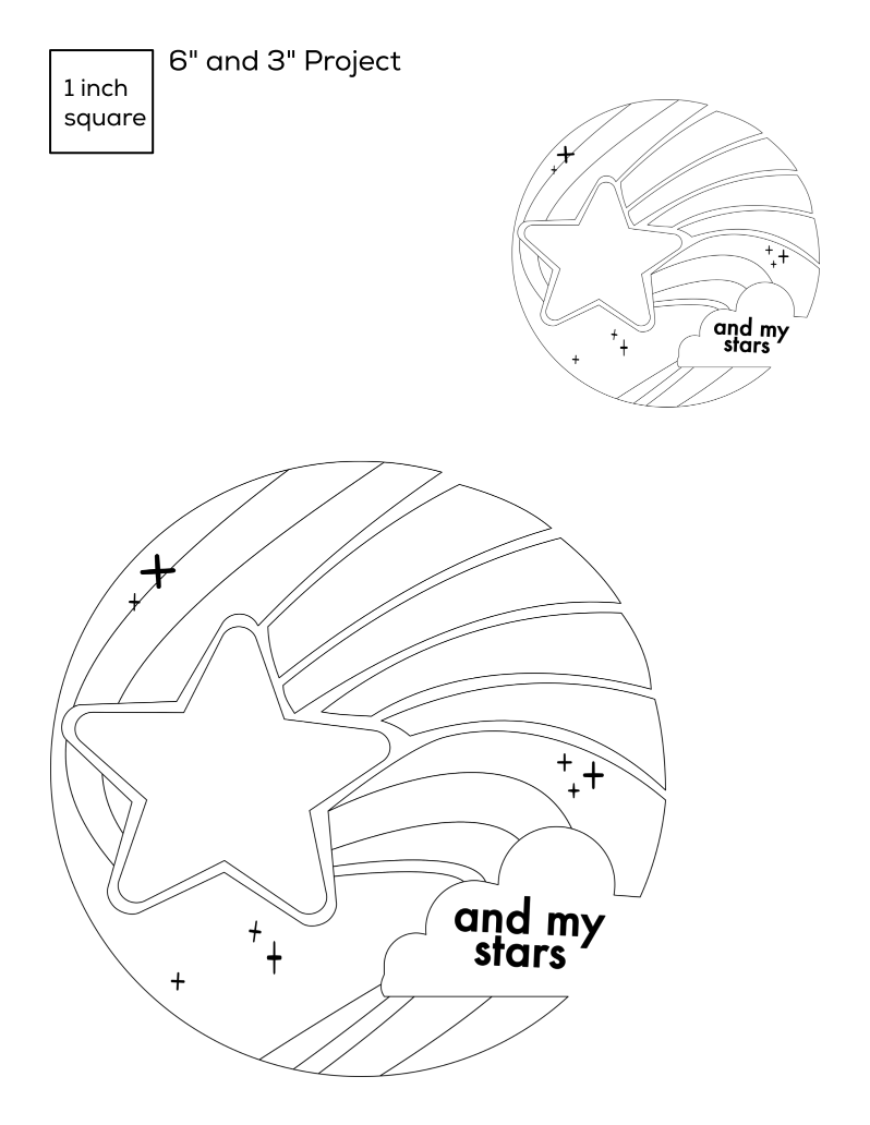 Shooting Star Punch Needle Template (Digital Download) – iHasCupquake