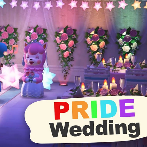 Designing a PRIDE WEDDING reception in Animal Crossing New Horizons🌈