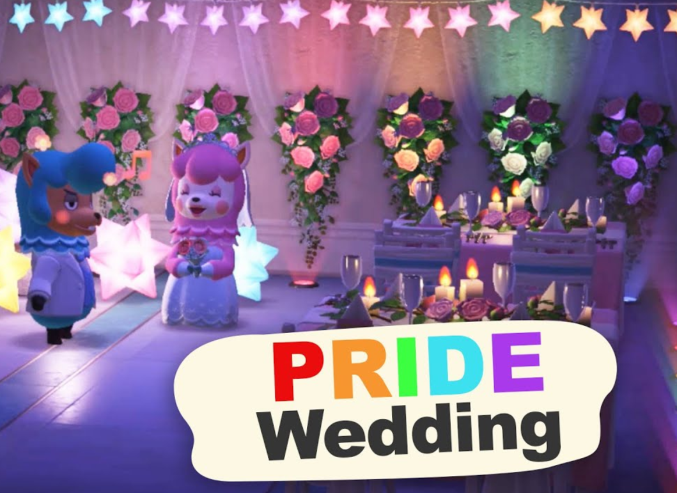 Designing a PRIDE WEDDING reception in Animal Crossing New Horizons🌈