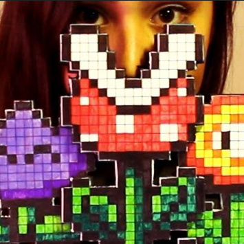 8-Bit Wall Flowers