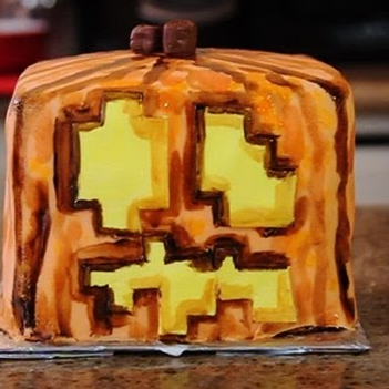 Minecraft Jack-O-Lantern Cake! – Quake n Bake