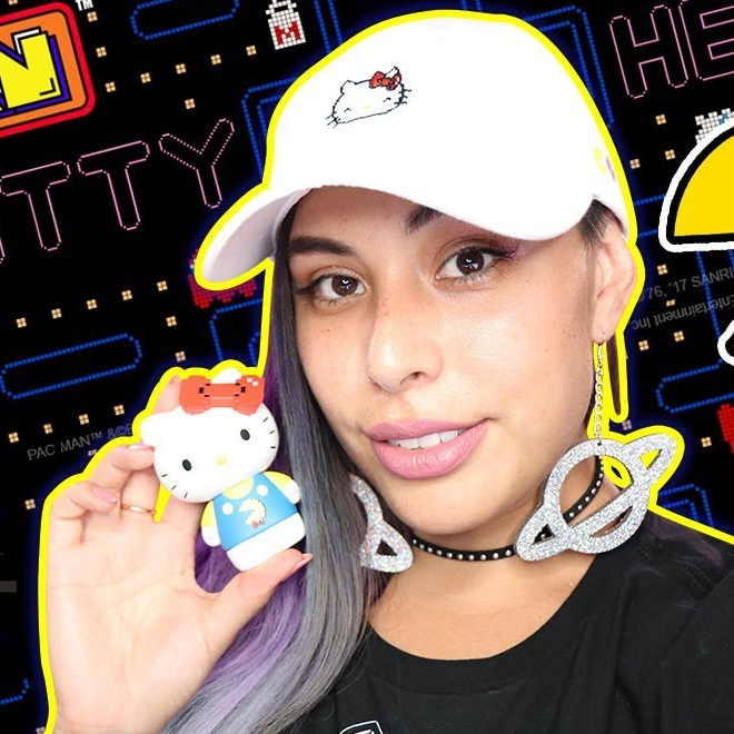 Playing Hello Kitty Pac-Man!