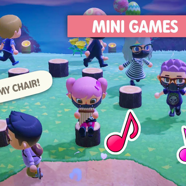 Playing Musical Chairs in Animal Crossing New Horizons | Mini Games