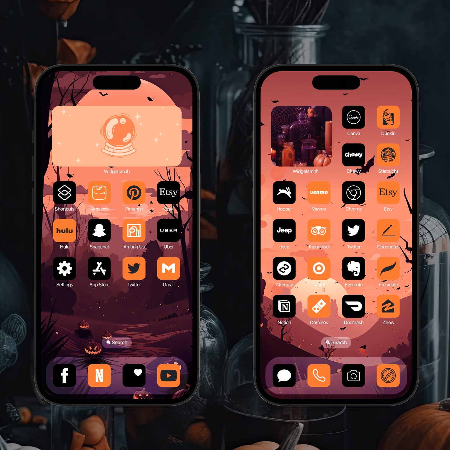 
                  
                    Spooky Themed iPhone Icon Set - Includes 800+ Icons with Bonus Wallpapers and Widgets in Halloween Colors, Perfect for a Personalized Spooky iOS Aesthetic
                  
                