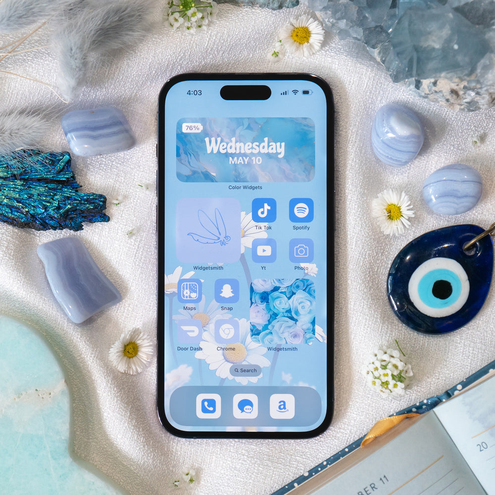 
                  
                    Blue Aesthetic iPhone Icon Set
                  
                