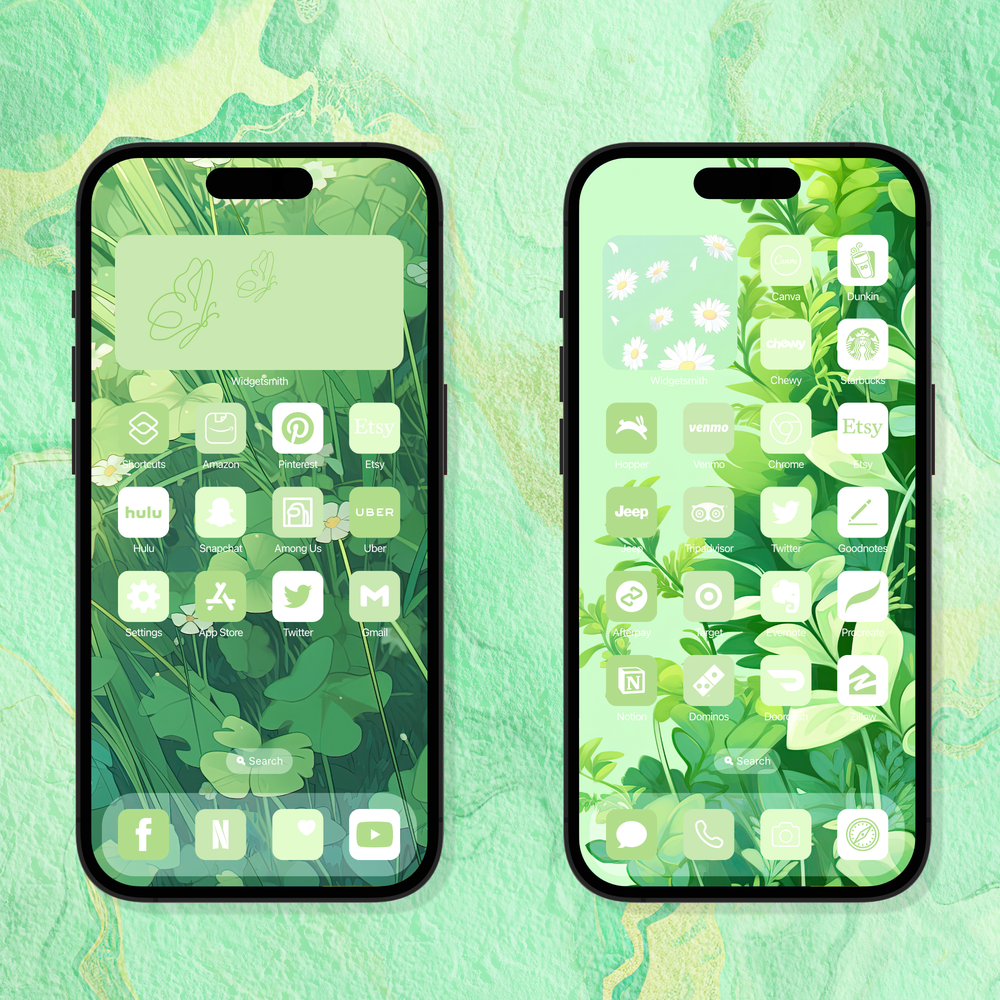 
                  
                    Green Aesthetic iPhone Icon Set
                  
                