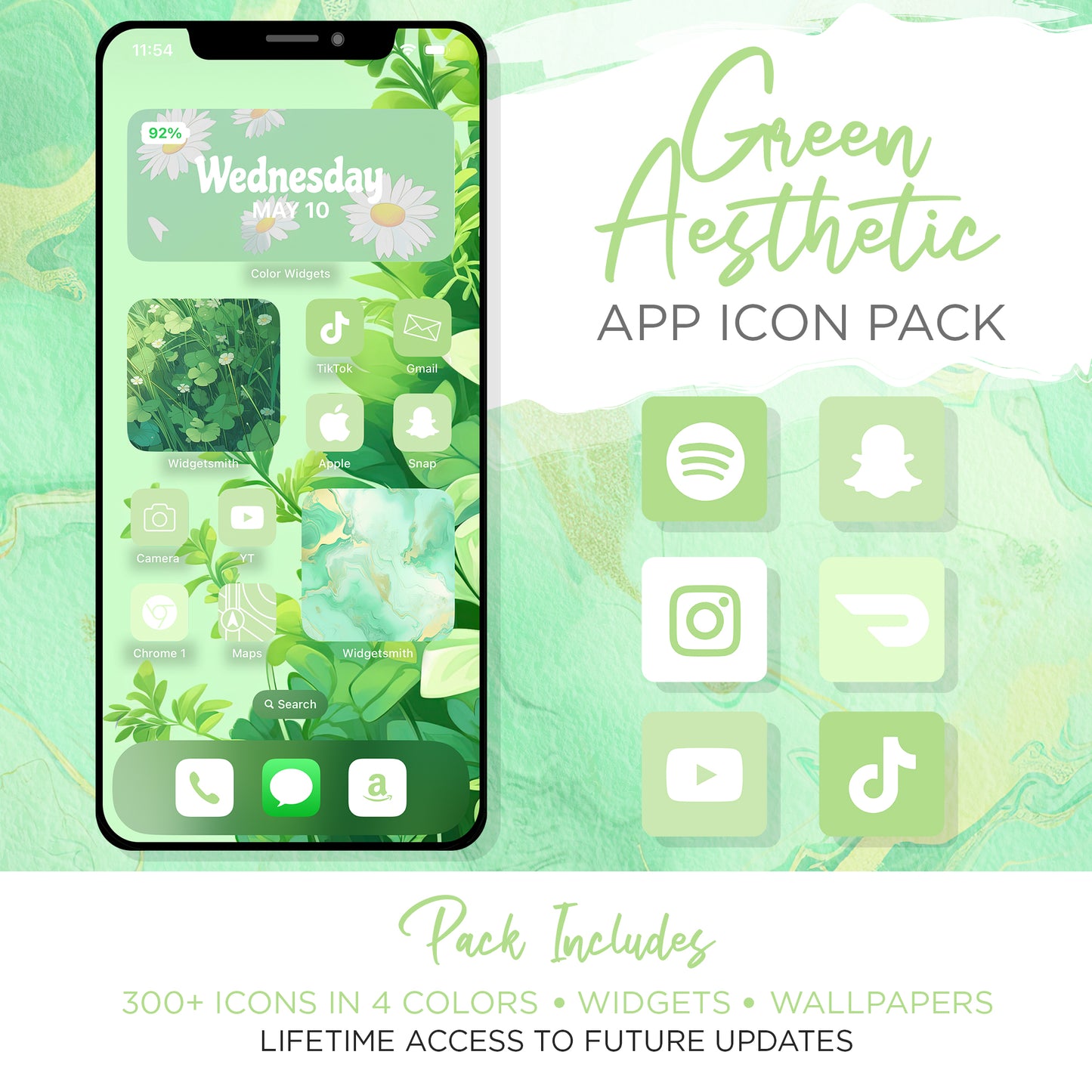 Green Aesthetic Iphone Icon Set – Ihascupquake