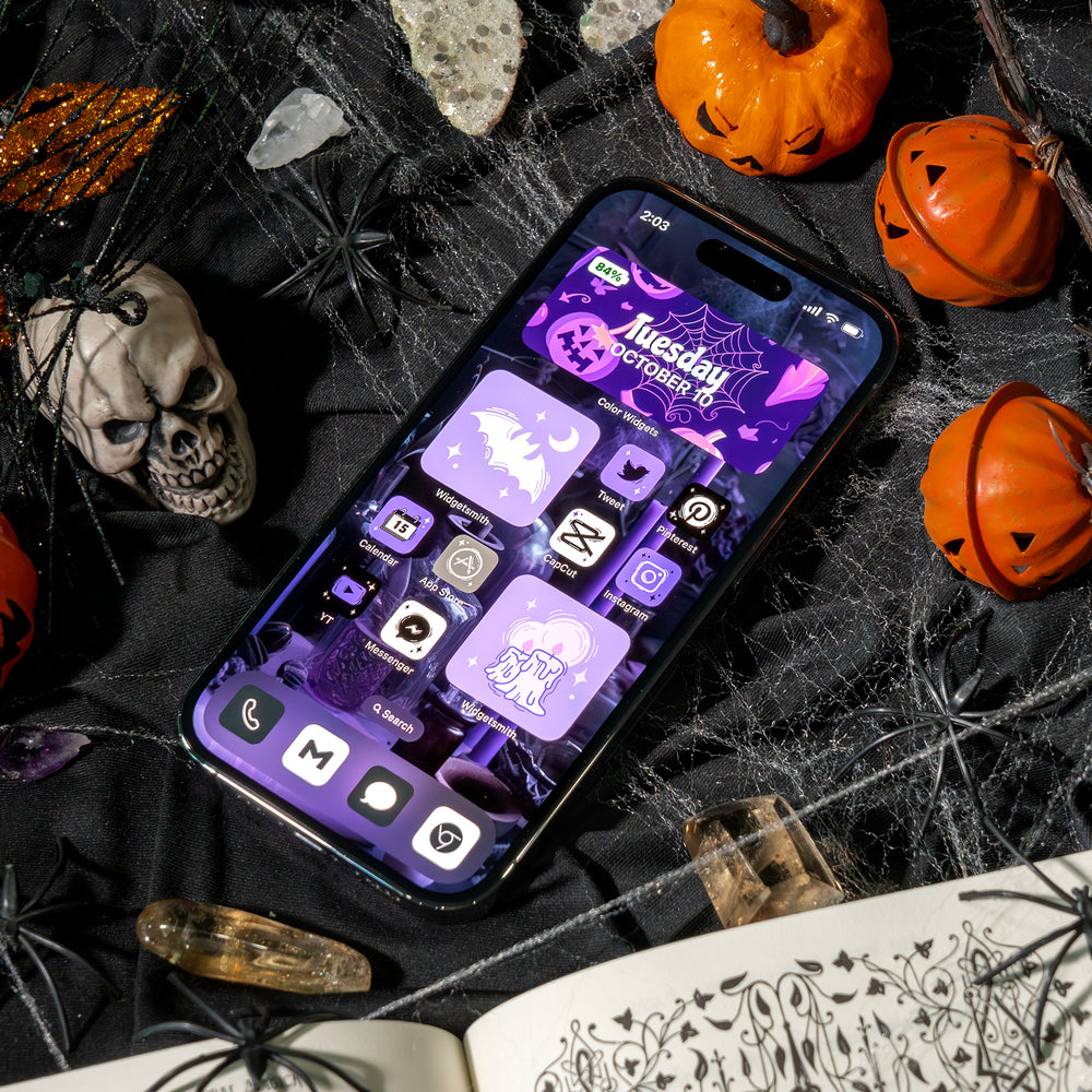 
                  
                    Spooky Themed iPhone Icon Set - Includes 800+ Icons with Bonus Wallpapers and Widgets in Halloween Colors, Perfect for a Personalized Spooky iOS Aesthetic
                  
                