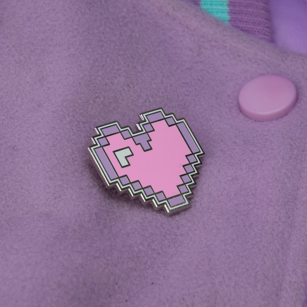 Pastel Pixel Heart Pin
