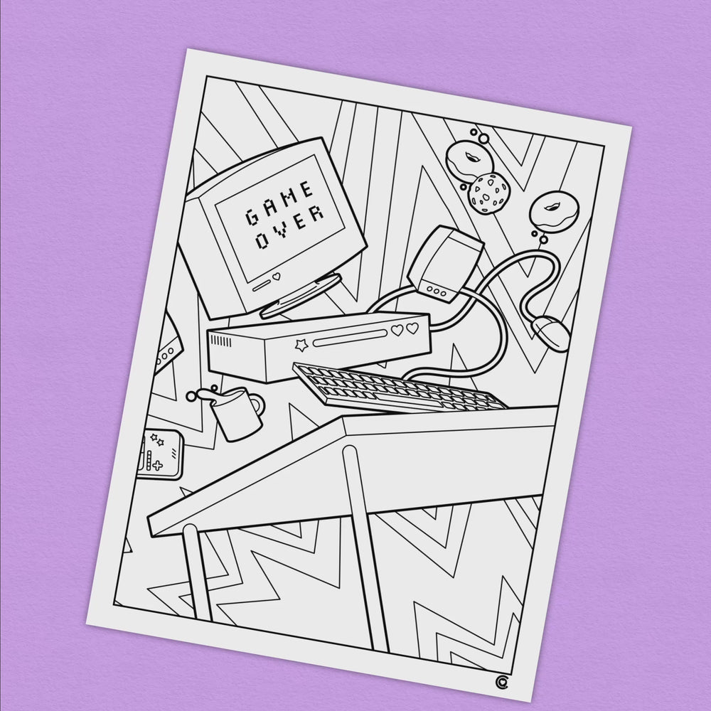 
                  
                    Load and play video in Gallery viewer, Pixel Playground - Video Game Themed Coloring Pages (Digital Download)
                  
                