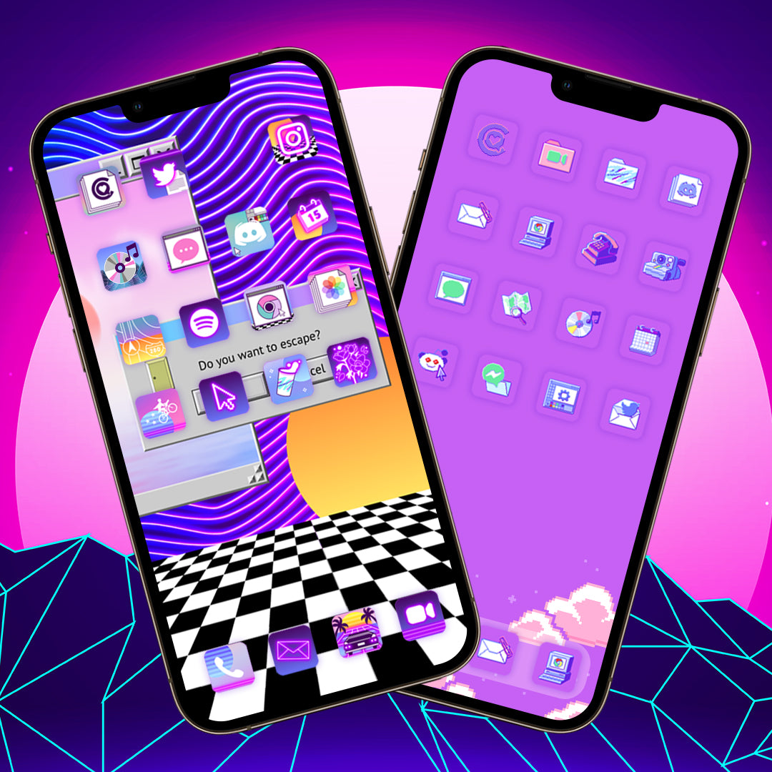 
                  
                    Vaporwave aesthetic iOS Icon & Widget Pack
                  
                