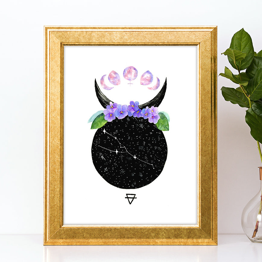 
                  
                    Zodiac Taurus Art Print by Tiffyquake
                  
                