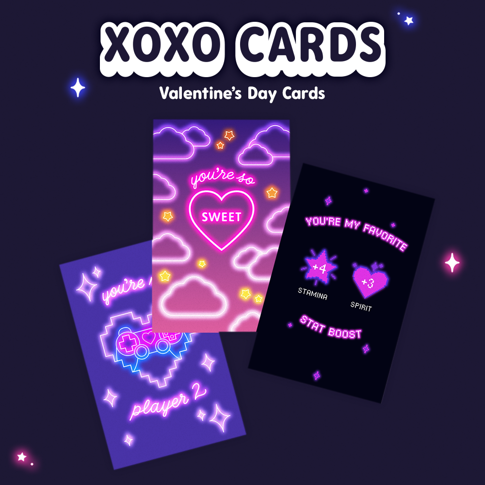 XOXO Valentine Cards by iHasCupquake