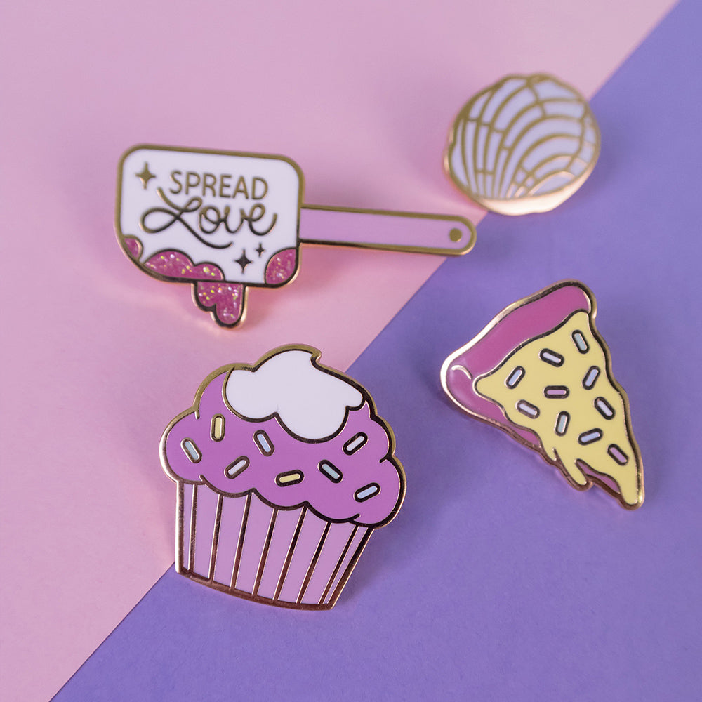 Bakery Pin SetBakery Pin Set (pizza, cupcake, spatula, concha)
