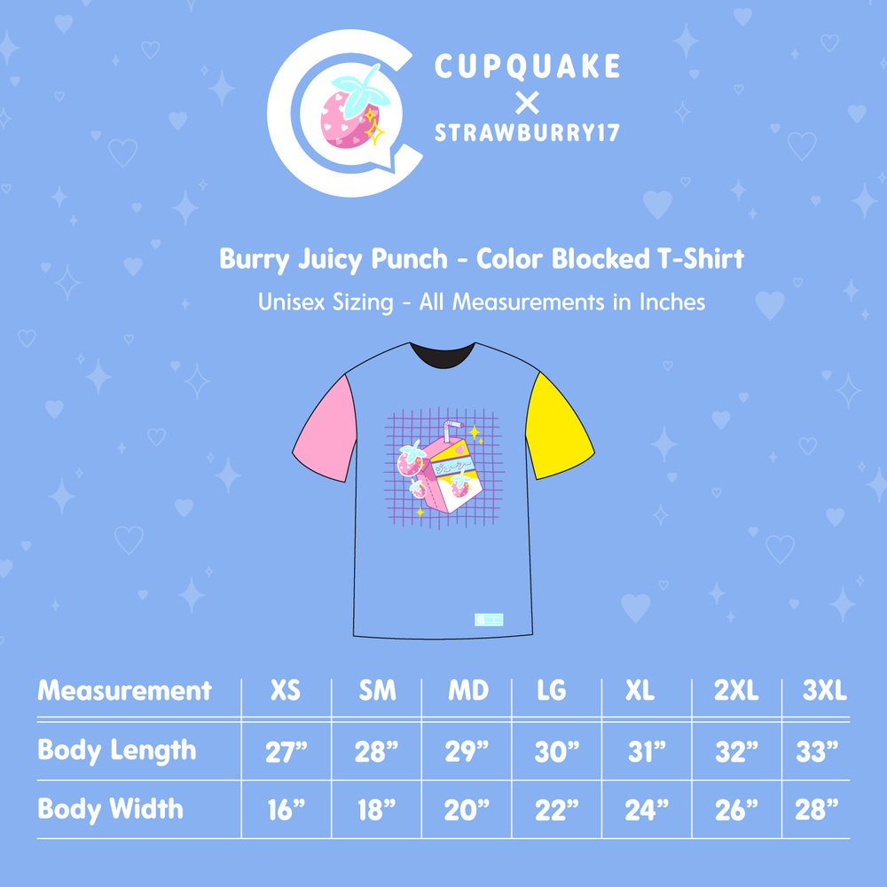 
                  
                    Burry Juicy Punch - Color Blocked T-Shirt (Cupauake x Strawburry17)
                  
                