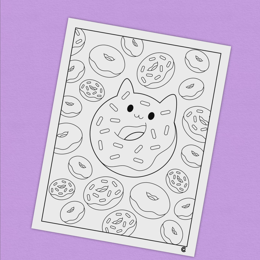 
                  
                    Load and play video in Gallery viewer, Foodie Frenzy - Food Themed Coloring Pages (Digital Download)
                  
                