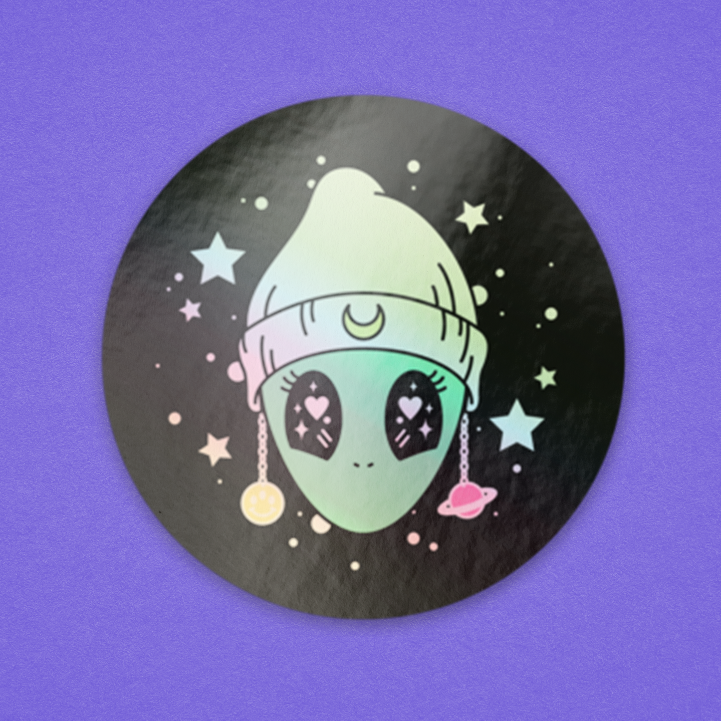 
                  
                    Holographic Alien Sticker (Cupquake x LaurenZSide)
                  
                
