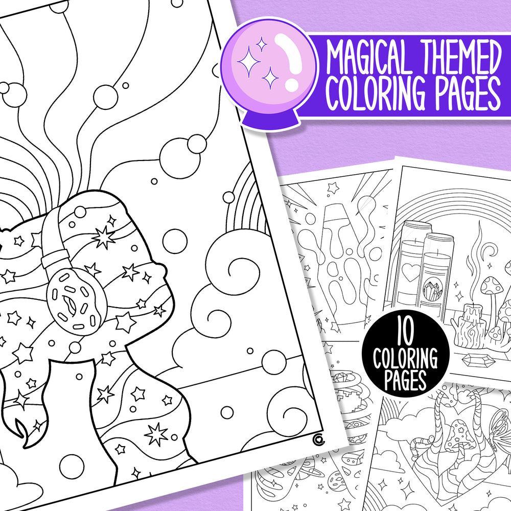 Enchanting Escapes - Magical Coloring Pages (Digital Download)